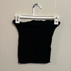 Black ribbed tube top